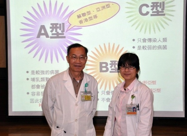 台南市立醫院感染科主任張文翰(左)、醫師陳寶珍(右)。