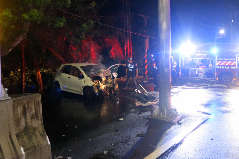 玉井大橋昨晚發生一起死亡車禍，