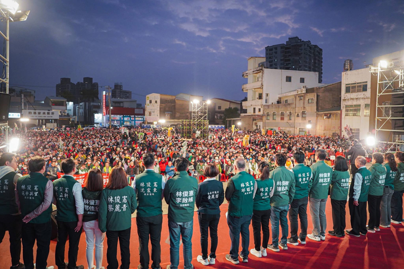 民進黨台南市長初選，林俊憲造勢晚會。