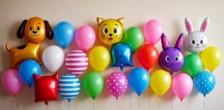 小朋友派對氣球示意圖。