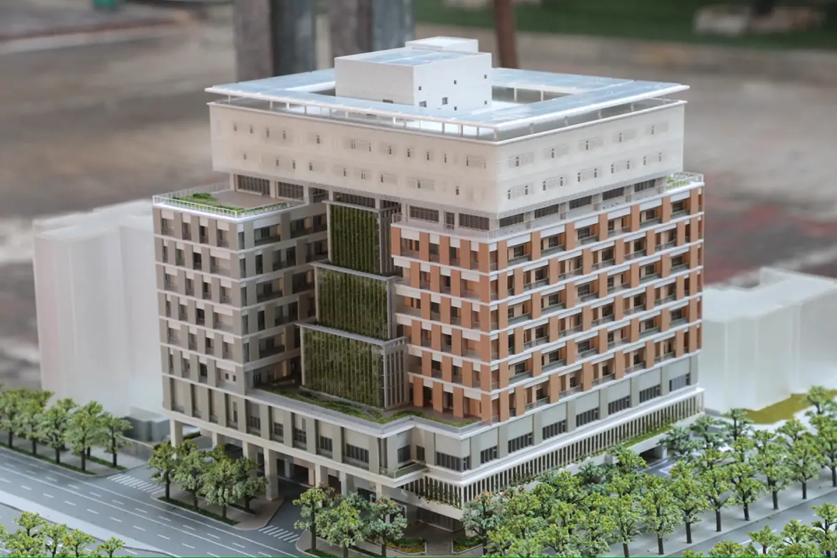 成大老人醫院規劃地上12層、地下5層，將設置約450床。