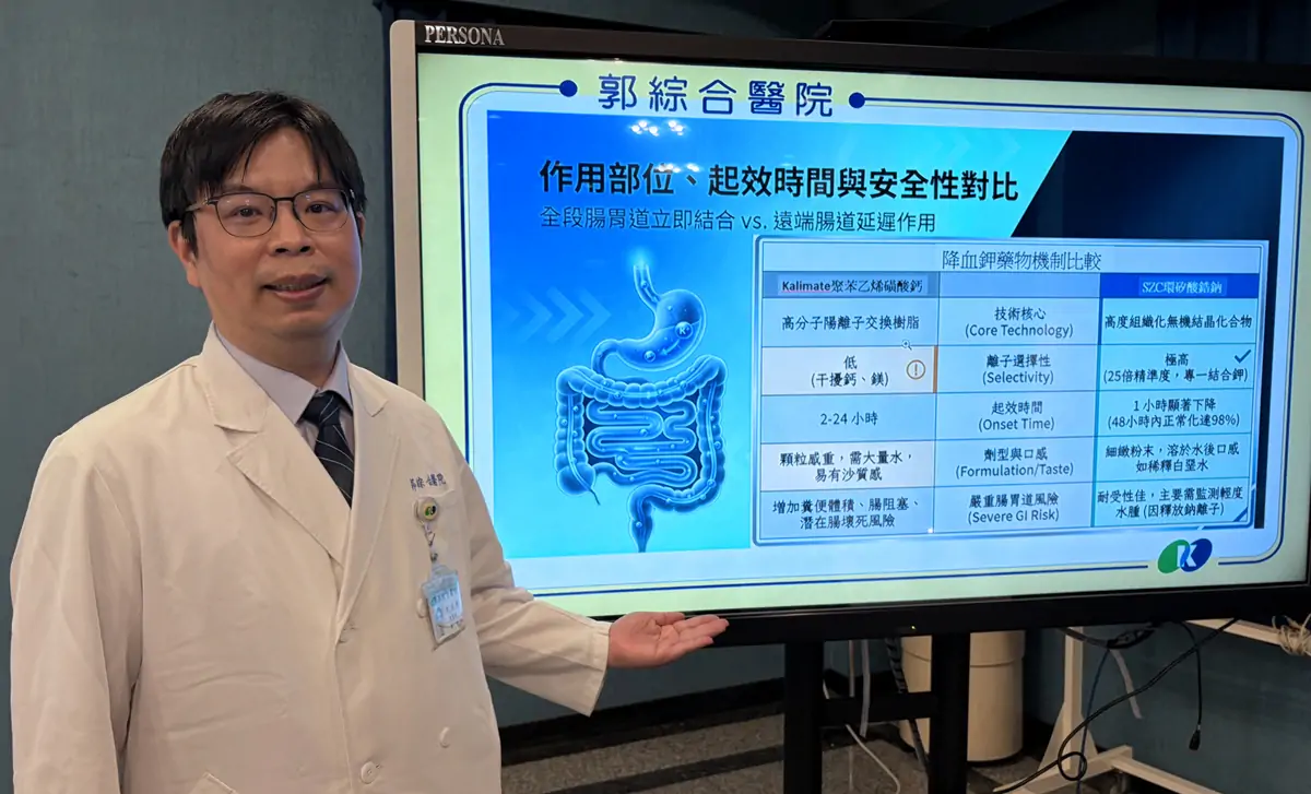 郭綜合醫院腎臟內科主任林孟德指出,高血鉀好發於慢性腎臟病、心臟衰竭、糖尿病及洗腎患者。